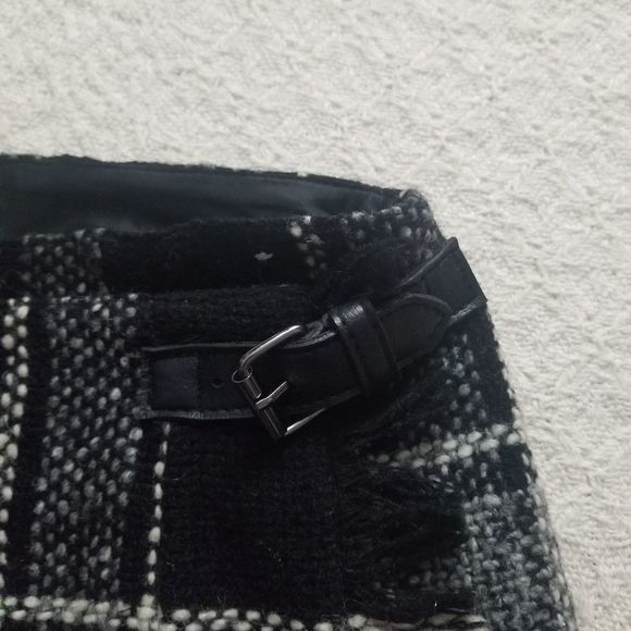 Vintage Talbots Wool Plaid Fringe Midi Skirt - Picture 4 of 7